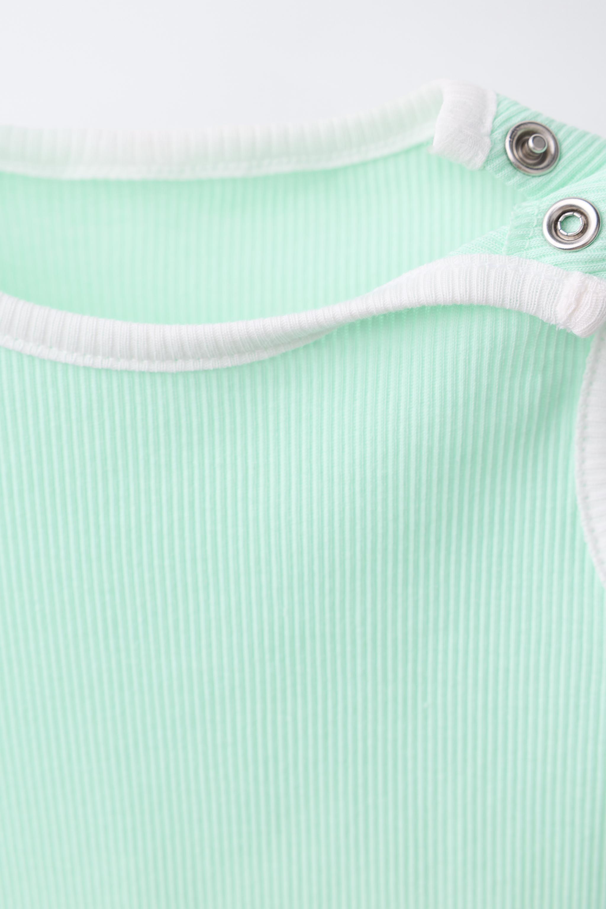 FIVE-PACK STRIPED SLEEVELESS BODYSUITS